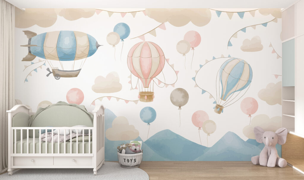 Ballonnen onder een vlaggenlijn — interieur 4