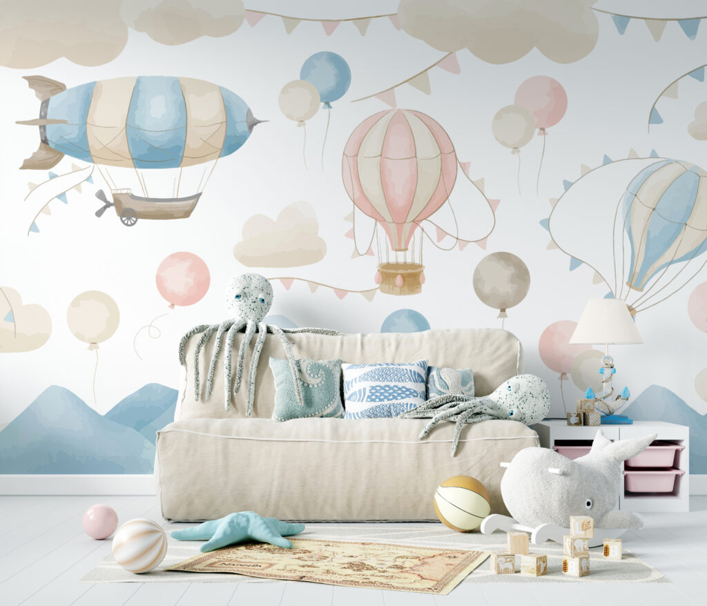 Ballonnen onder een vlaggenlijn — interieur 5