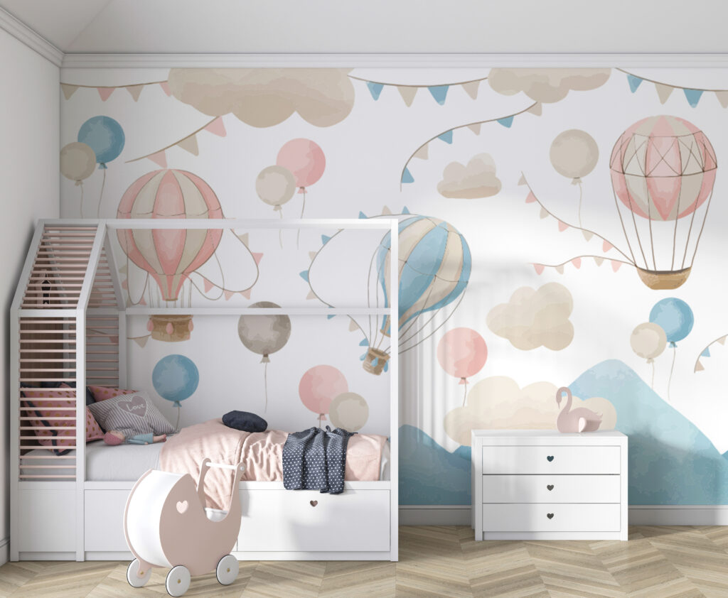 Ballonnen onder een vlaggenlijn — interieur 6