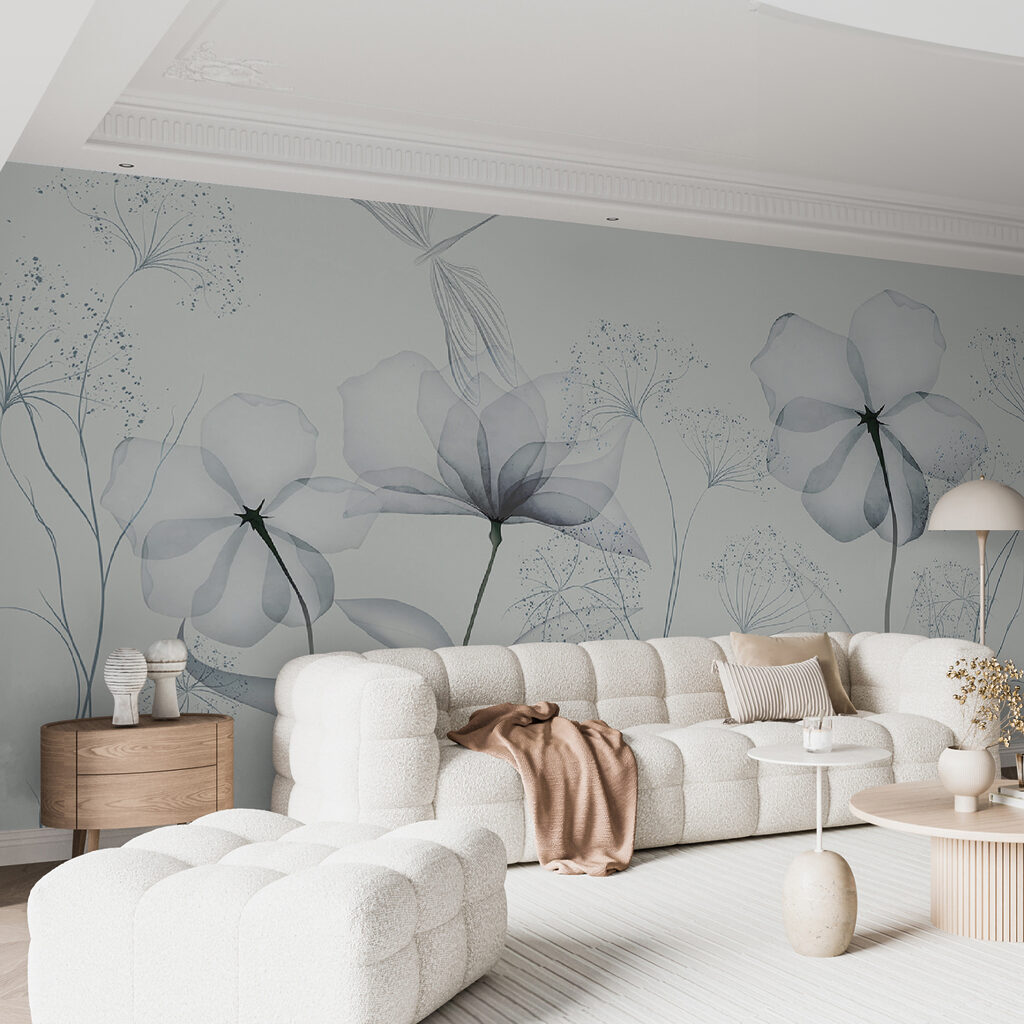 Transparante bloemen met bladeren — interieur 7