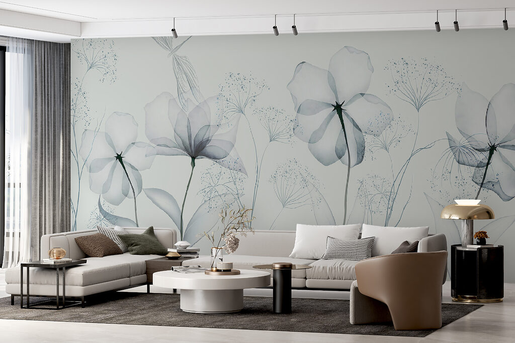 Transparante bloemen met bladeren — interieur 8