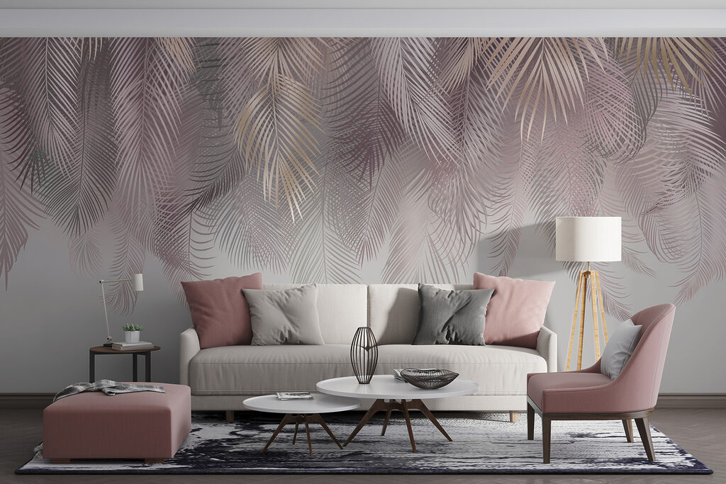 Delicate bladeren in zachte pasteltinten — interieur 3