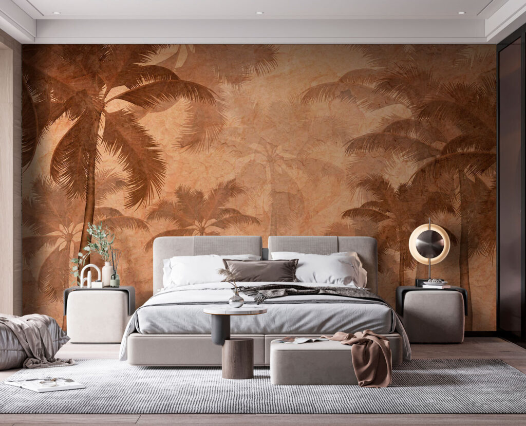 Palmen in verweerd terracotta — interieur 2