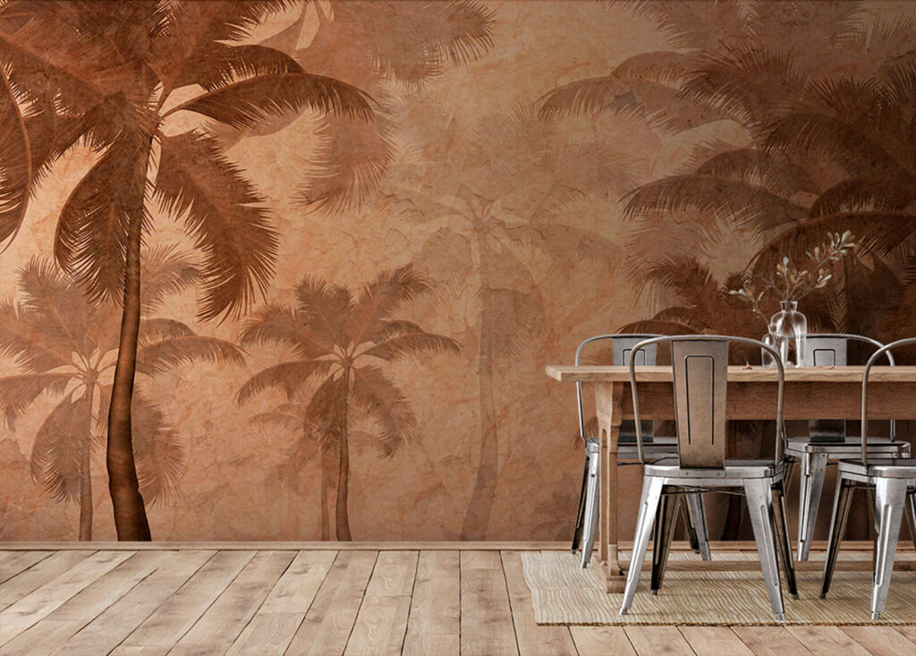 Palmen in verweerd terracotta — interieur 3