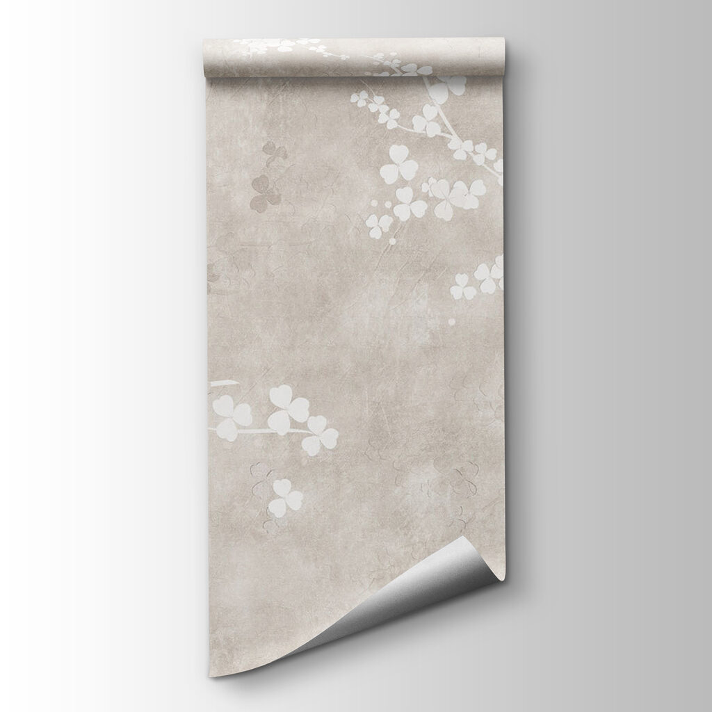 Witte bloemen op een beige achtergrond — productweergave