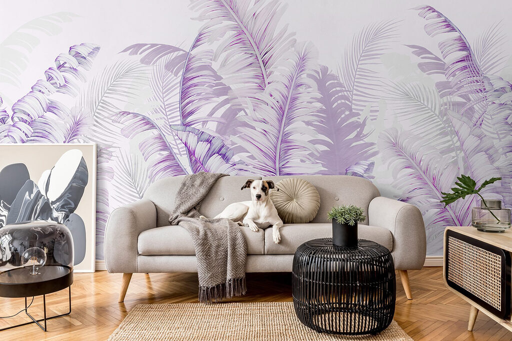 Delicaat paars varenpatroon — interieur 2