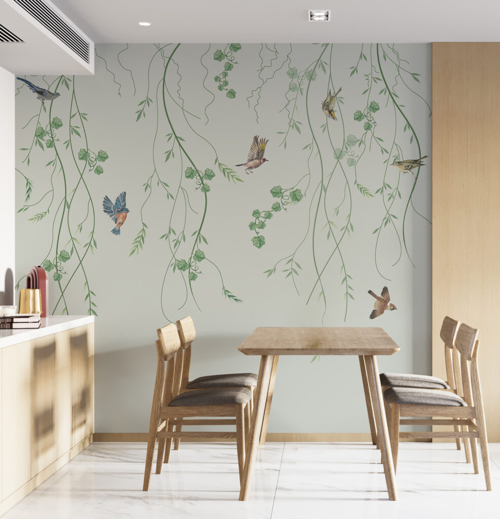 Vogeltjes tussen fijne hangtakken — interieur 8