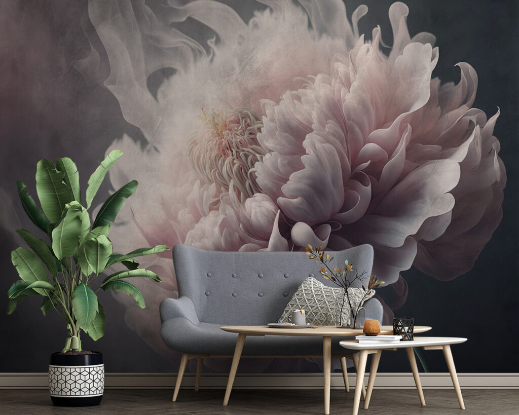 Pioenroos verdwijnt in rook — interieur 1