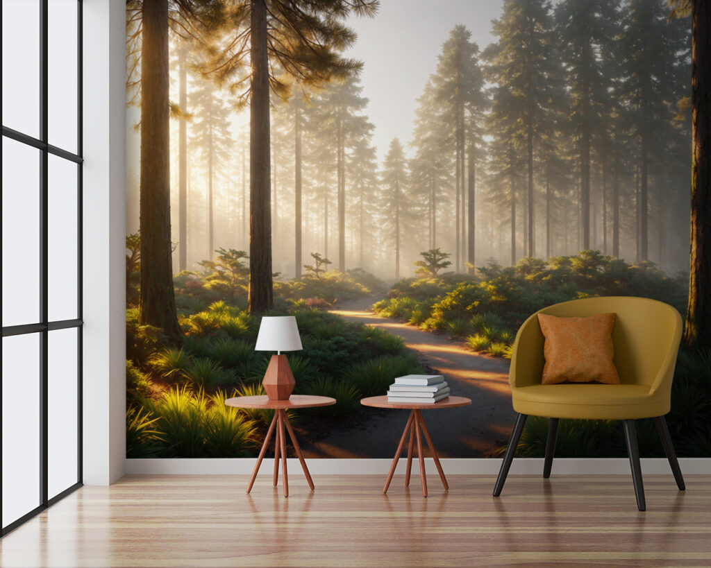 Zonnestralen op een bosbocht — interieur 2