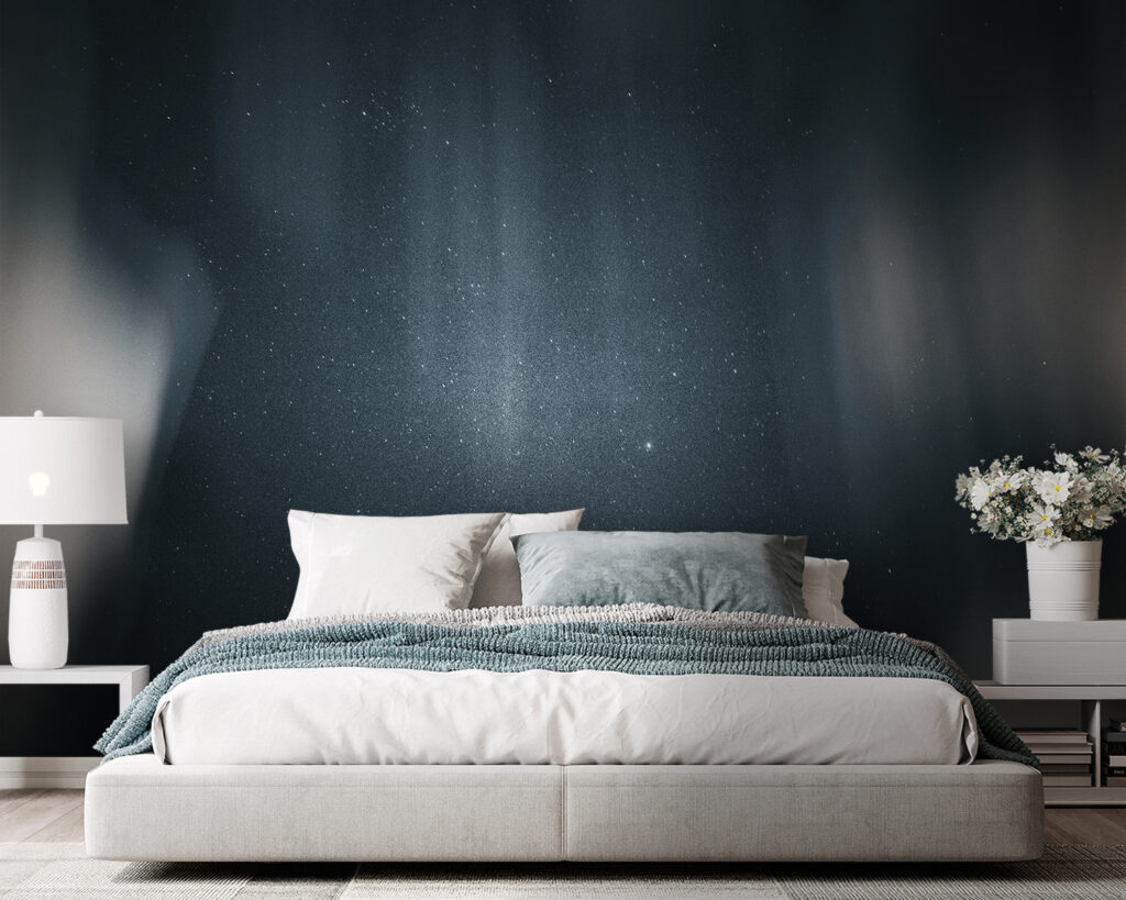 Lichtsporen in diepblauwe mist — interieur 1