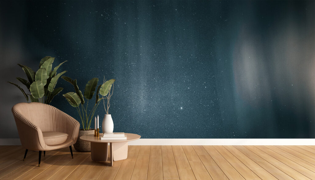 Lichtsporen in diepblauwe mist — interieur 3