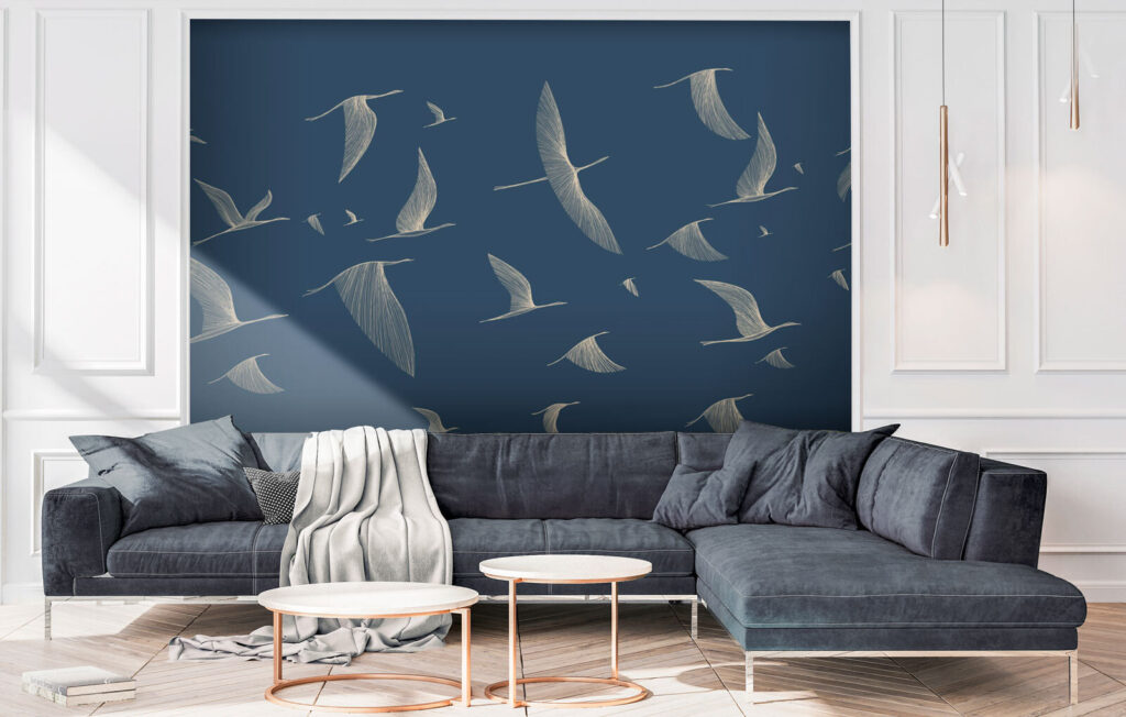 Groep vliegende vogels — interieur 2