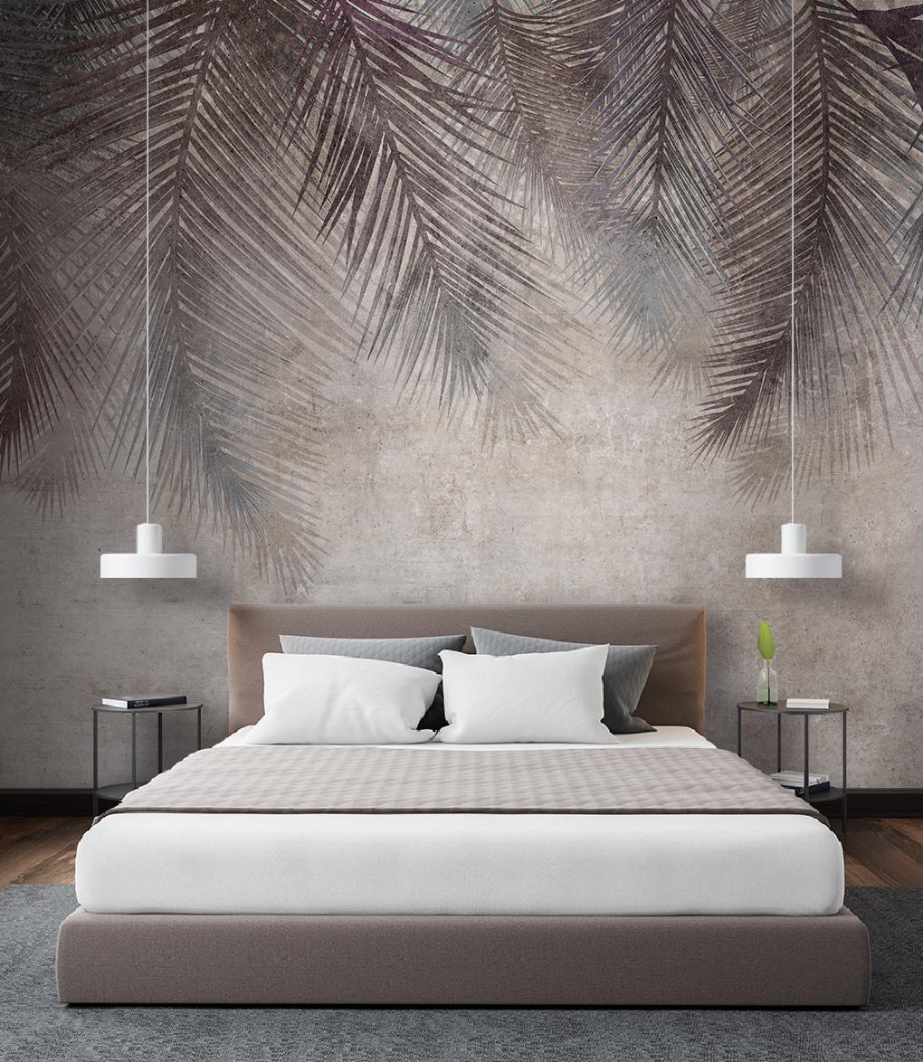 Donkere palmveren hangen bovenaan — interieur 1