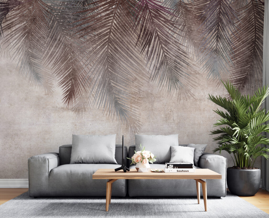 Donkere palmveren hangen bovenaan — interieur 4