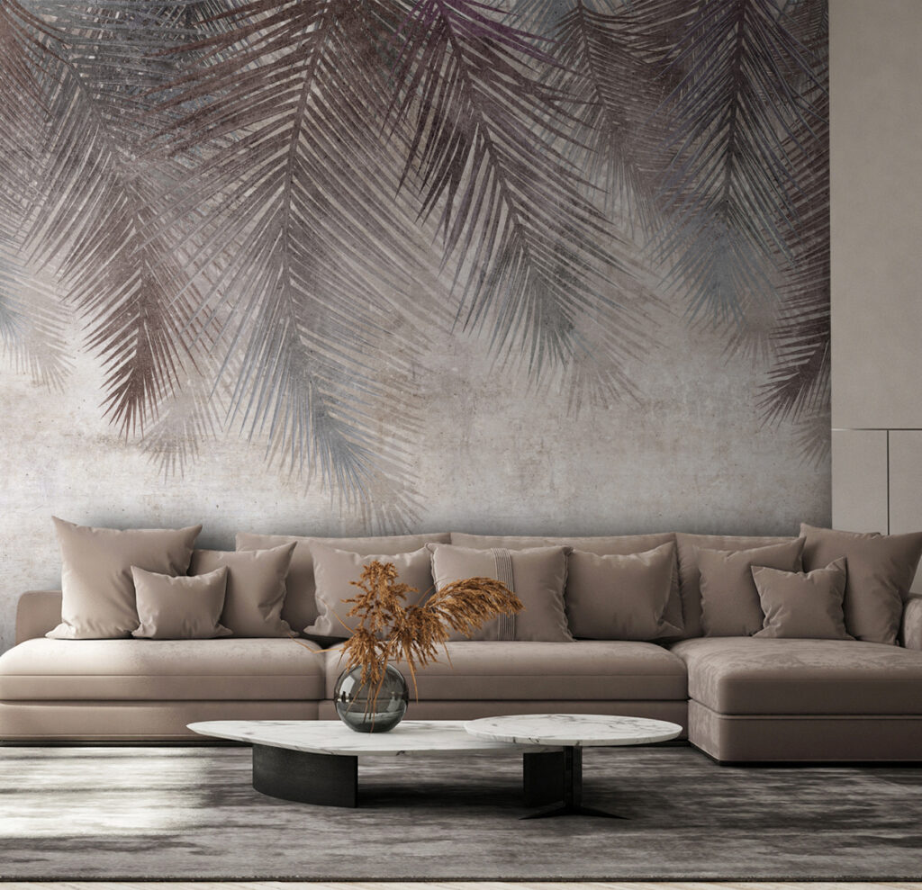 Donkere palmveren hangen bovenaan — interieur 5