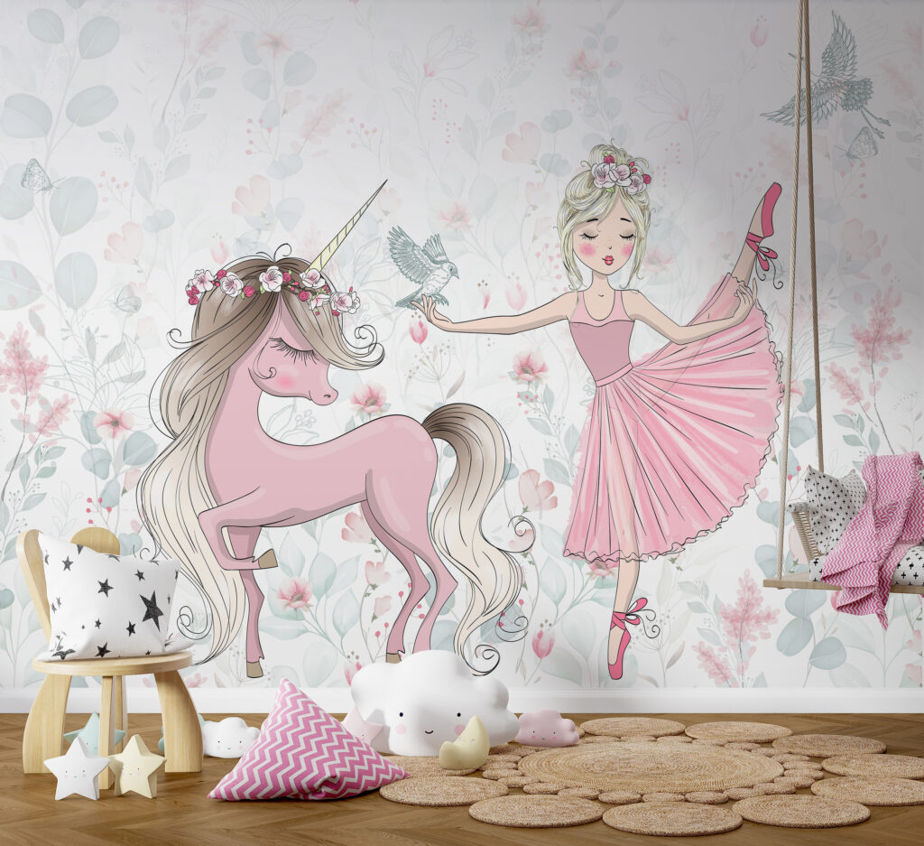 Ballerina naast een eenhoorn — interieur 2