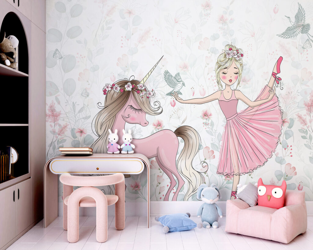 Ballerina naast een eenhoorn — interieur 3
