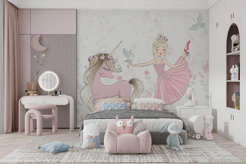 Ballerina naast een eenhoorn — interieur 5