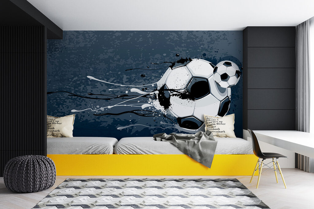 Voetbal met verfspatten — interieur 5