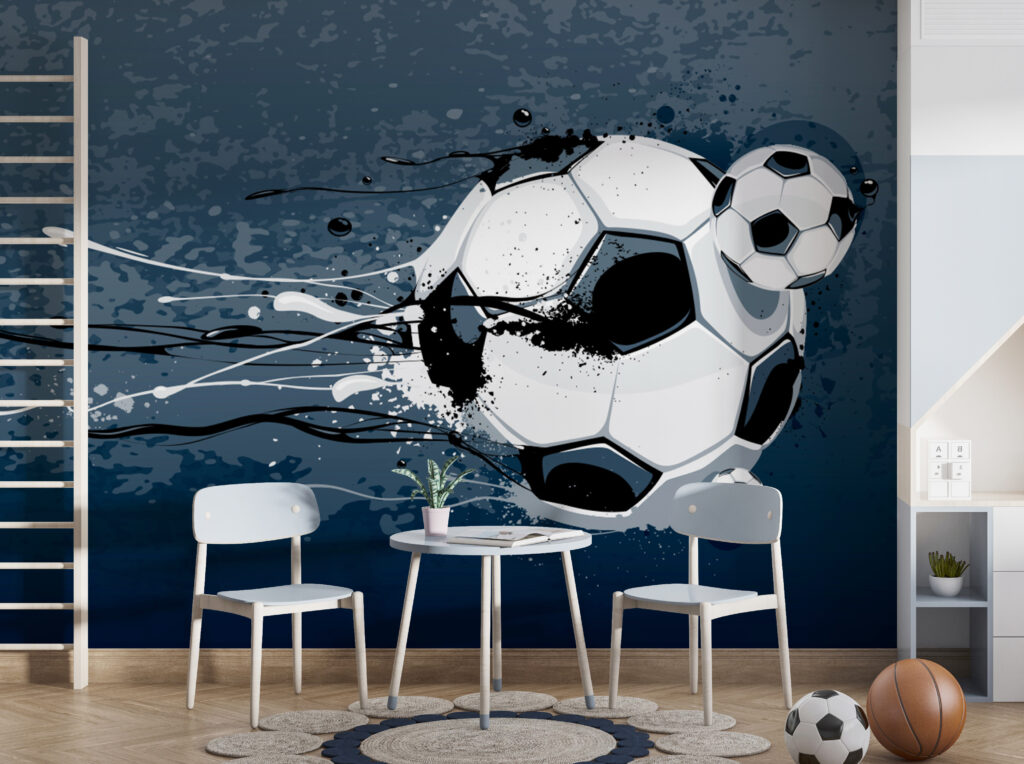 Voetbal met verfspatten — interieur 2