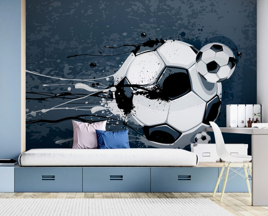 Voetbal met verfspatten — interieur 3