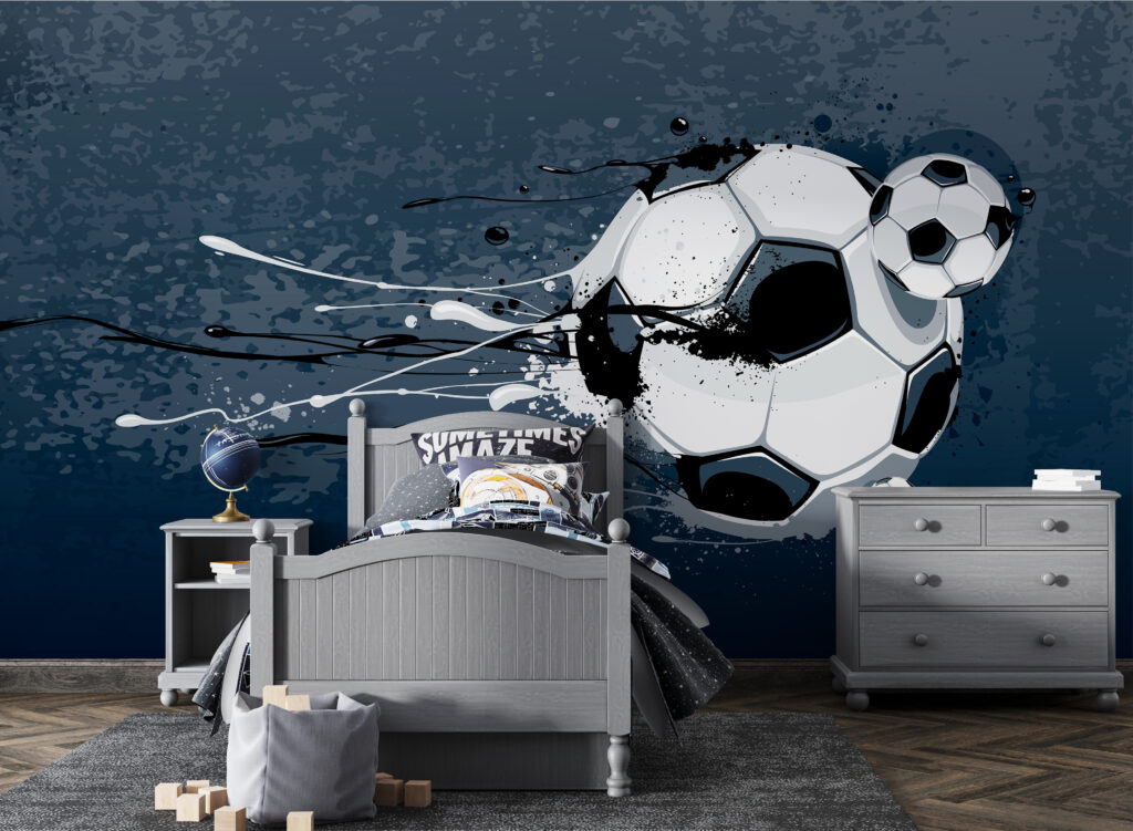 Voetbal met verfspatten — interieur 4