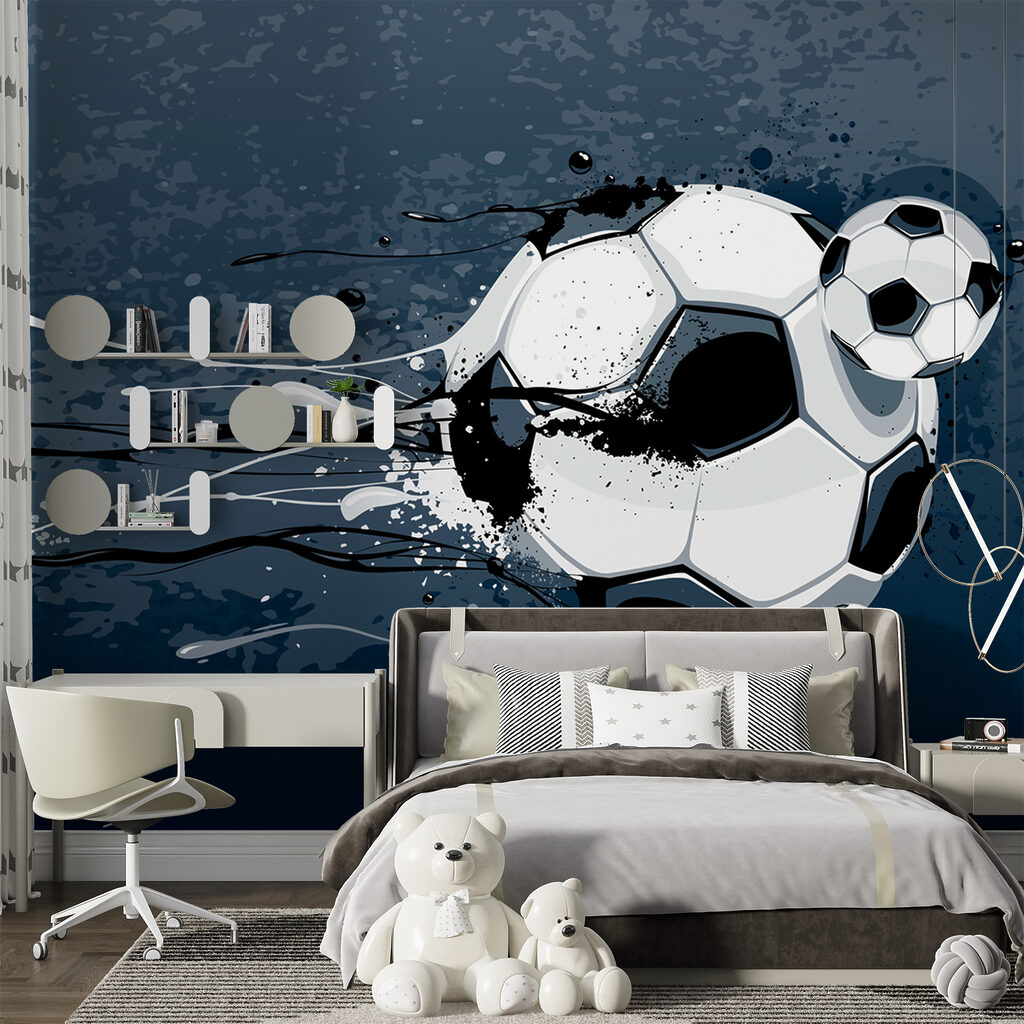 Voetbal met verfspatten — interieur 6