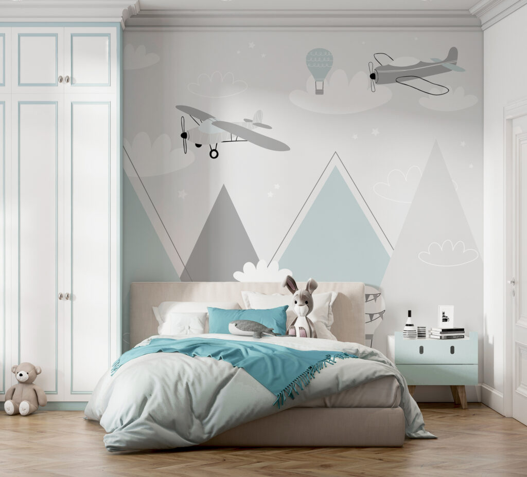Vliegtuigjes over bleke bergpunten — interieur 4