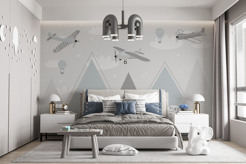 Vliegtuigjes over bleke bergpunten — interieur 6