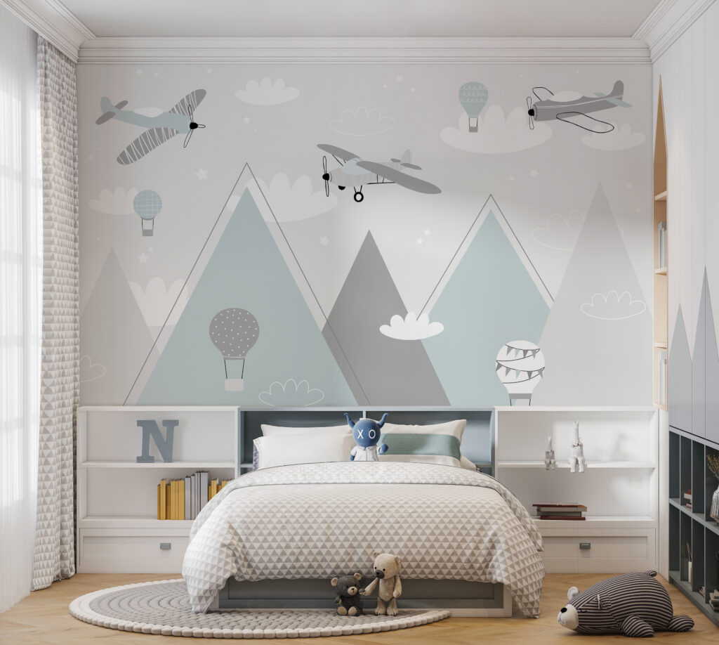 Vliegtuigjes over bleke bergpunten — interieur 5