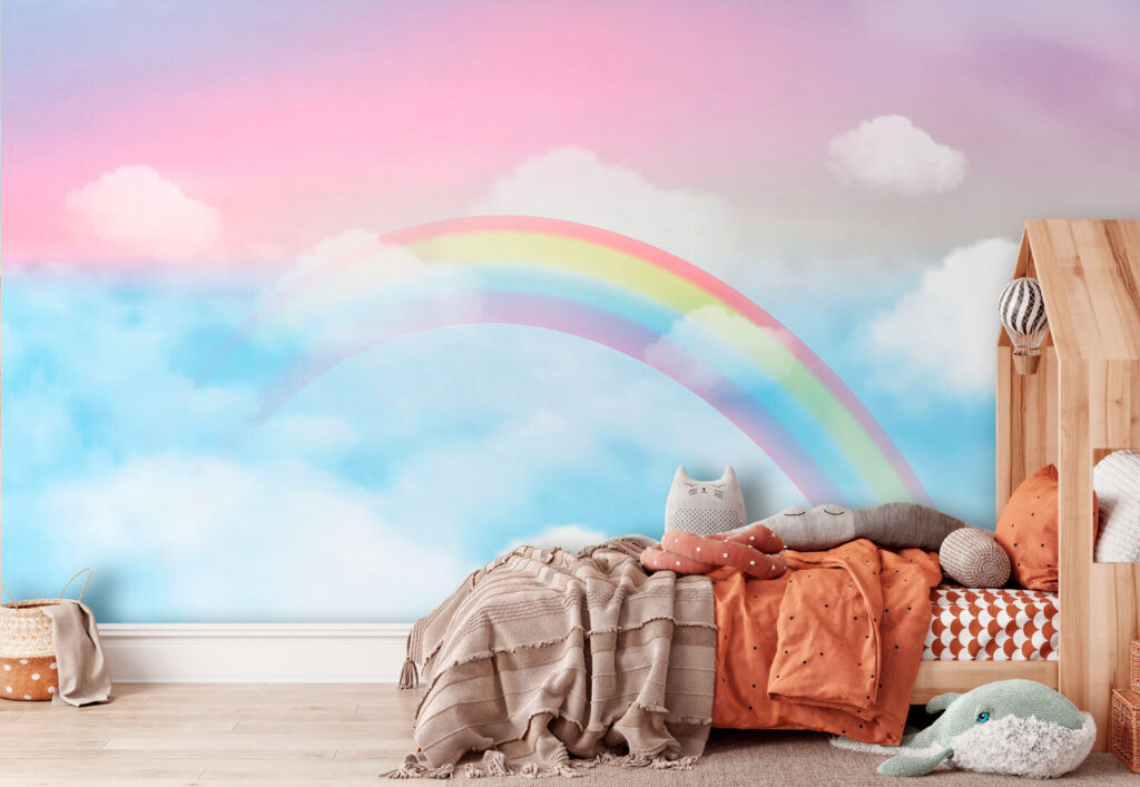 Regenboog in zachte wolken — interieur 3