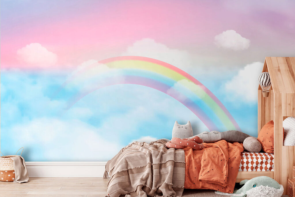Regenboog in zachte wolken — interieur 4