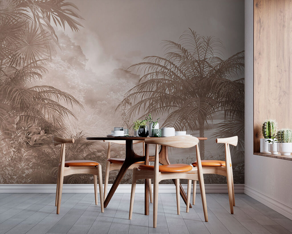 Palmen boven een nevelmeer — interieur 3
