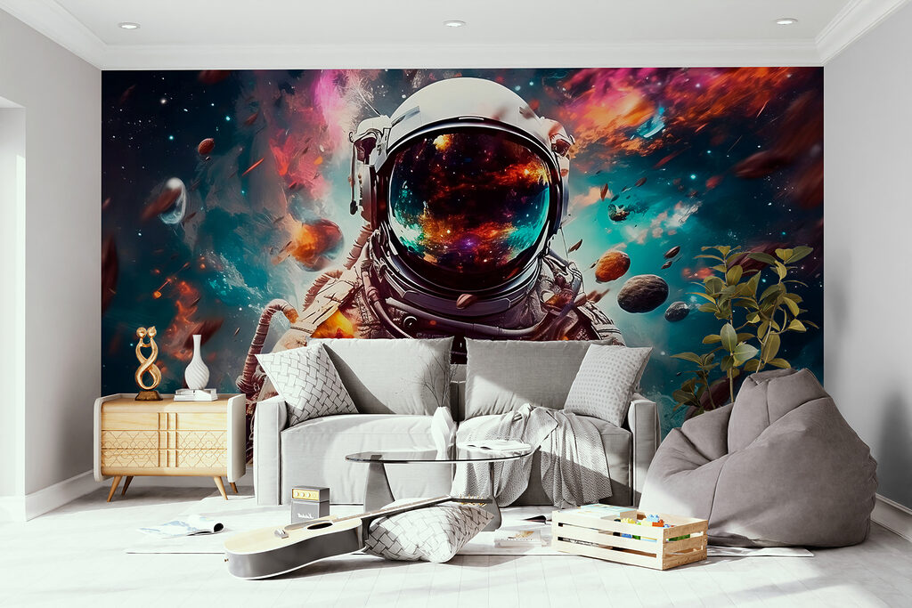 Astronaut in een kleurennevel — interieur 5