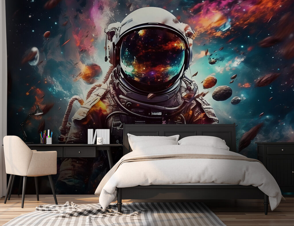Astronaut in een kleurennevel — interieur 4