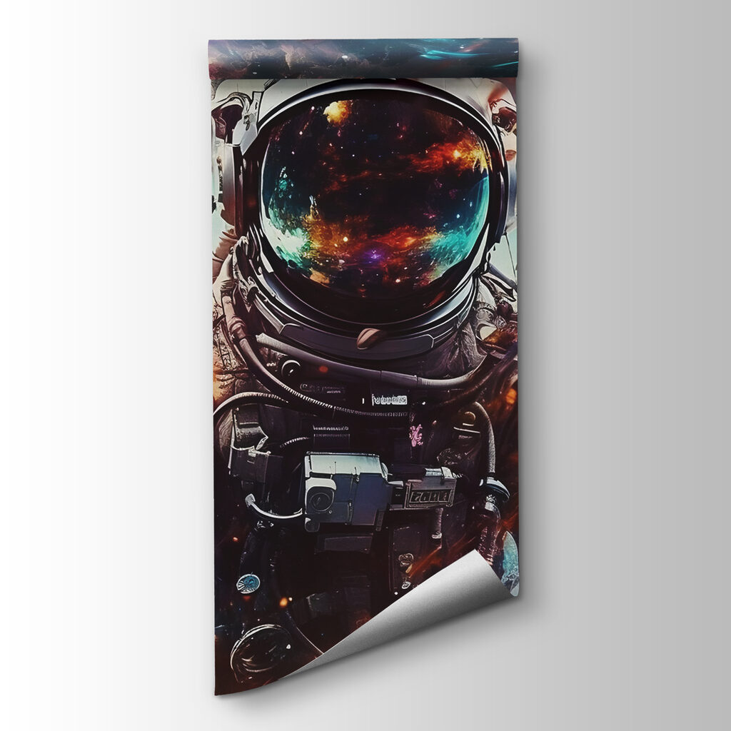 Astronaut in een kleurennevel — productweergave