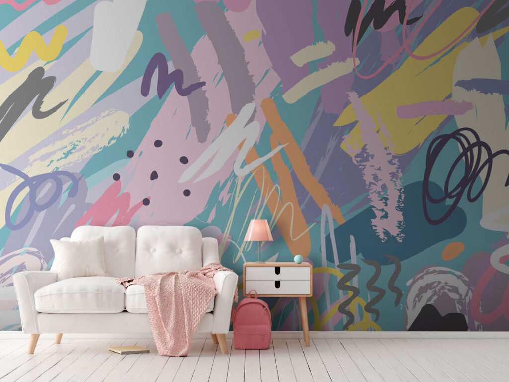 Kleurrijke verfspatten — interieur 2