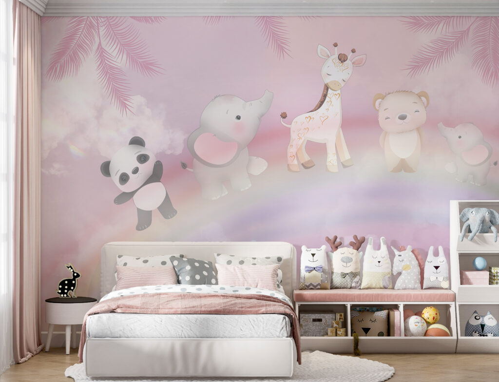 Dierenvriendjes boven een regenboog — interieur 5