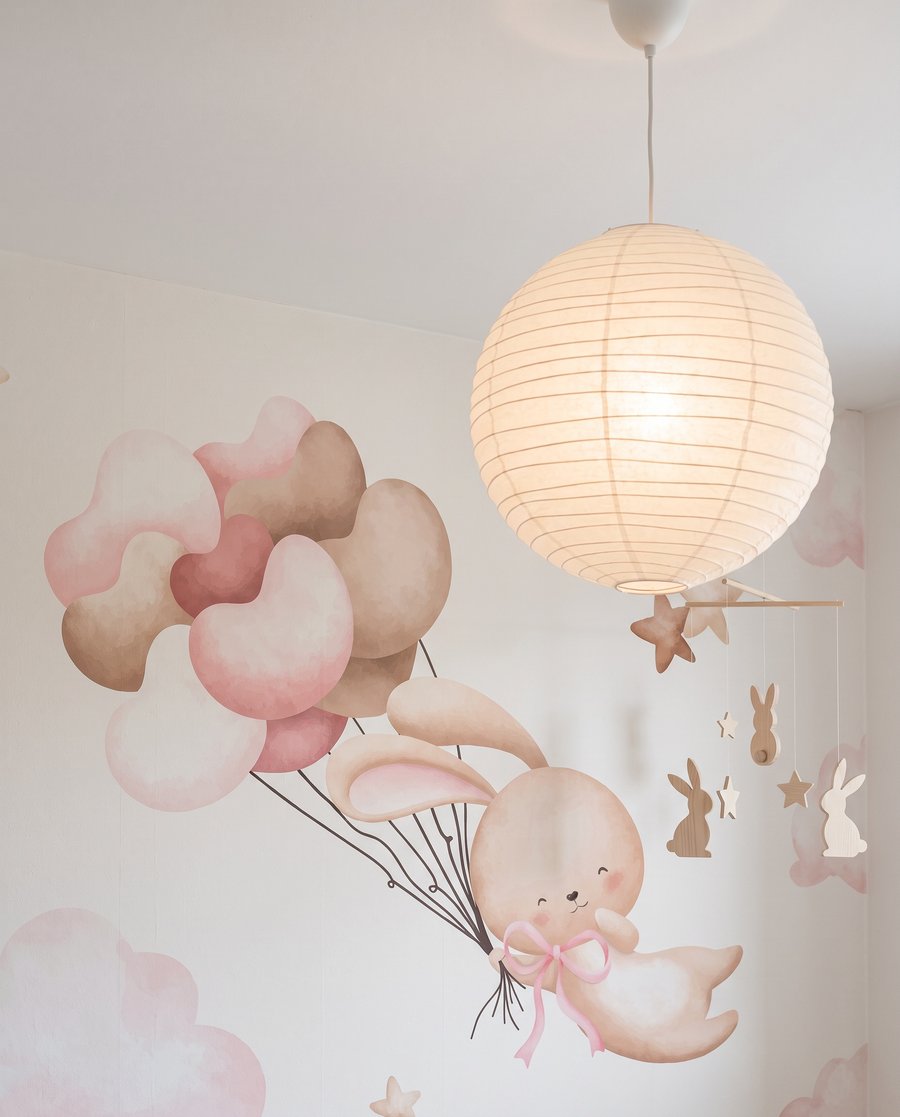 Konijntjes boven roze wolken — interieur 4