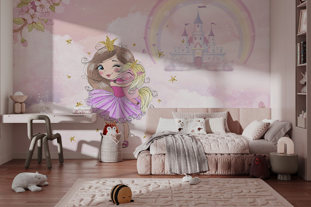 Prinses bij regenboogkasteel — interieur 5