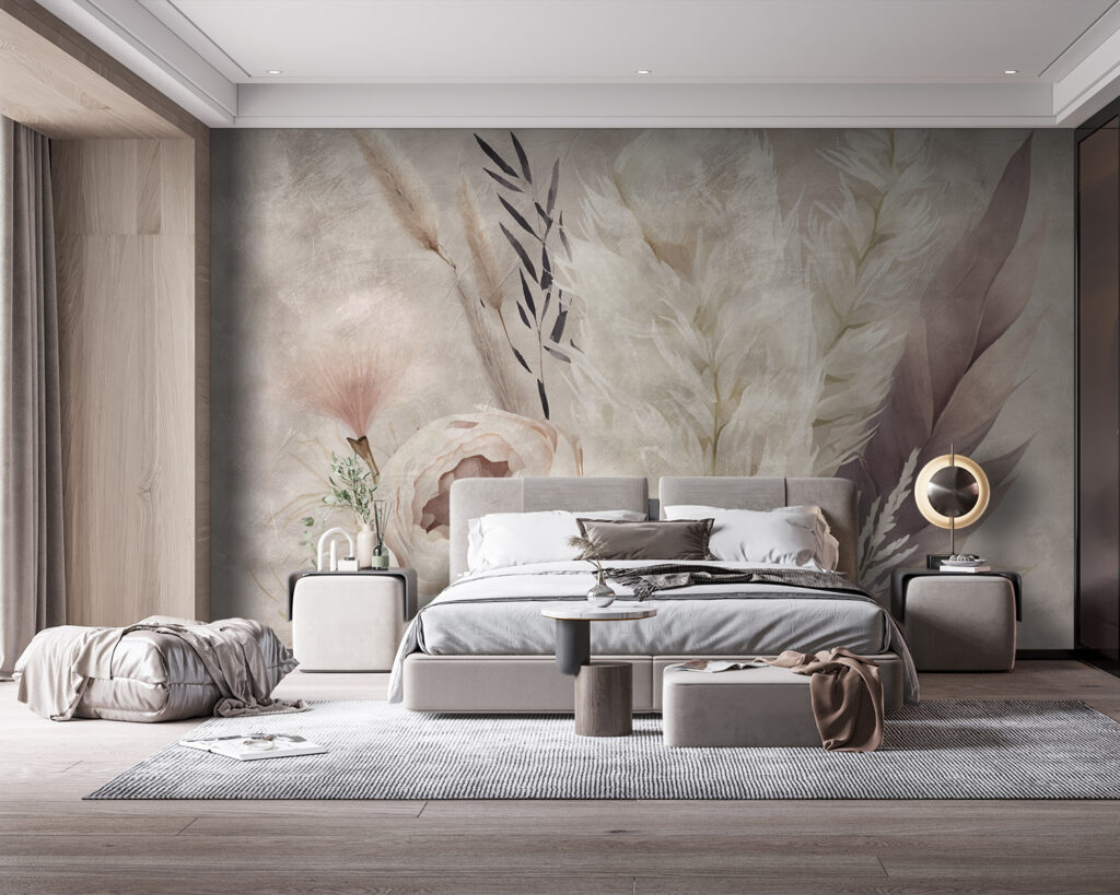 Roos tussen drooggras, veren — interieur 3