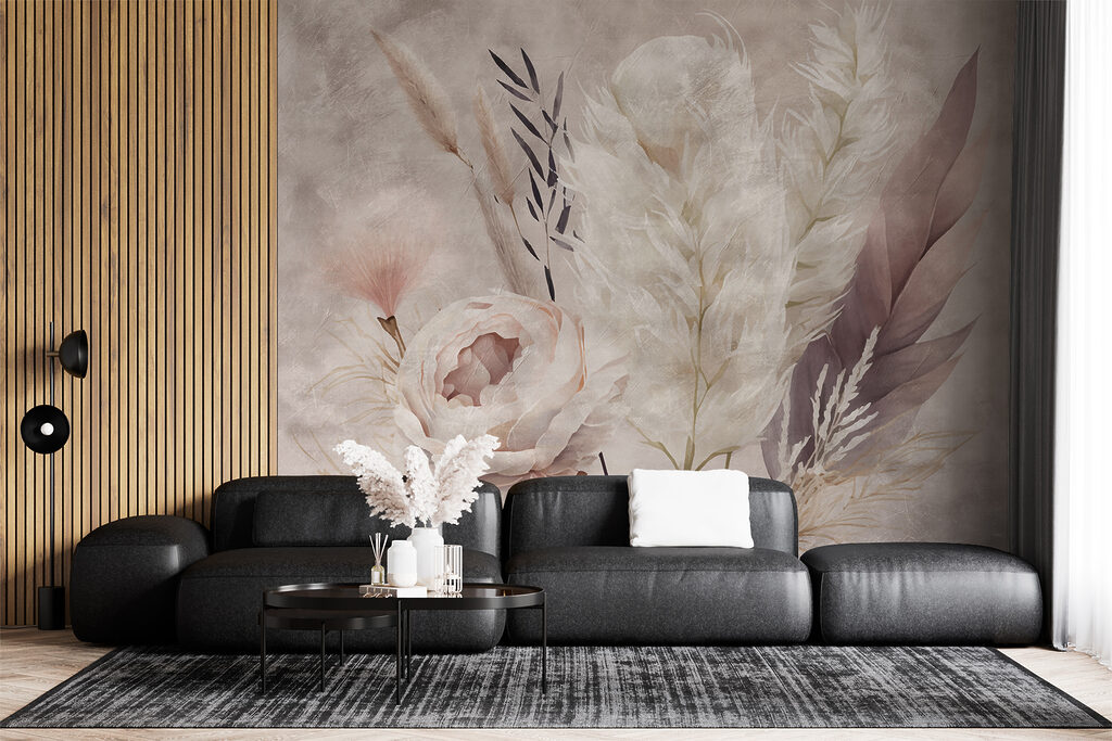 Roos tussen drooggras, veren — interieur 7