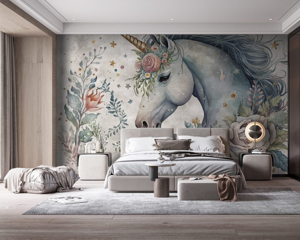 Eenhoorn met bloemenmanen — interieur 2