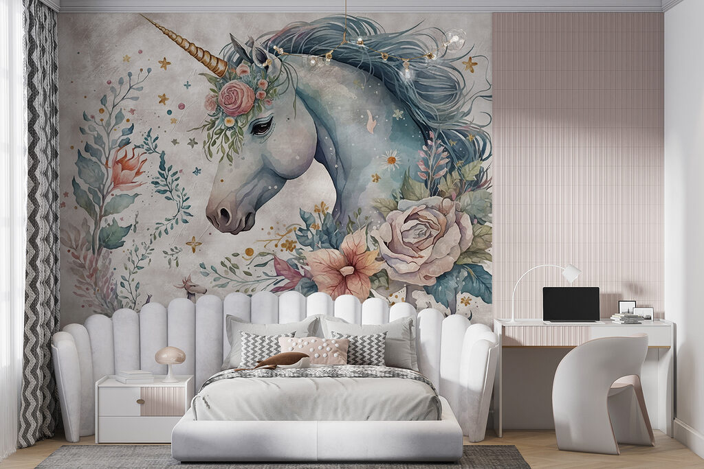 Eenhoorn met bloemenmanen — interieur 6