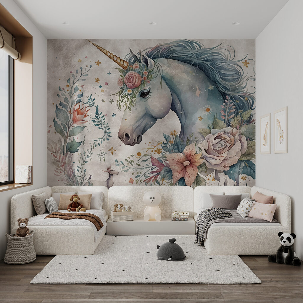 Eenhoorn met bloemenmanen — interieur 7