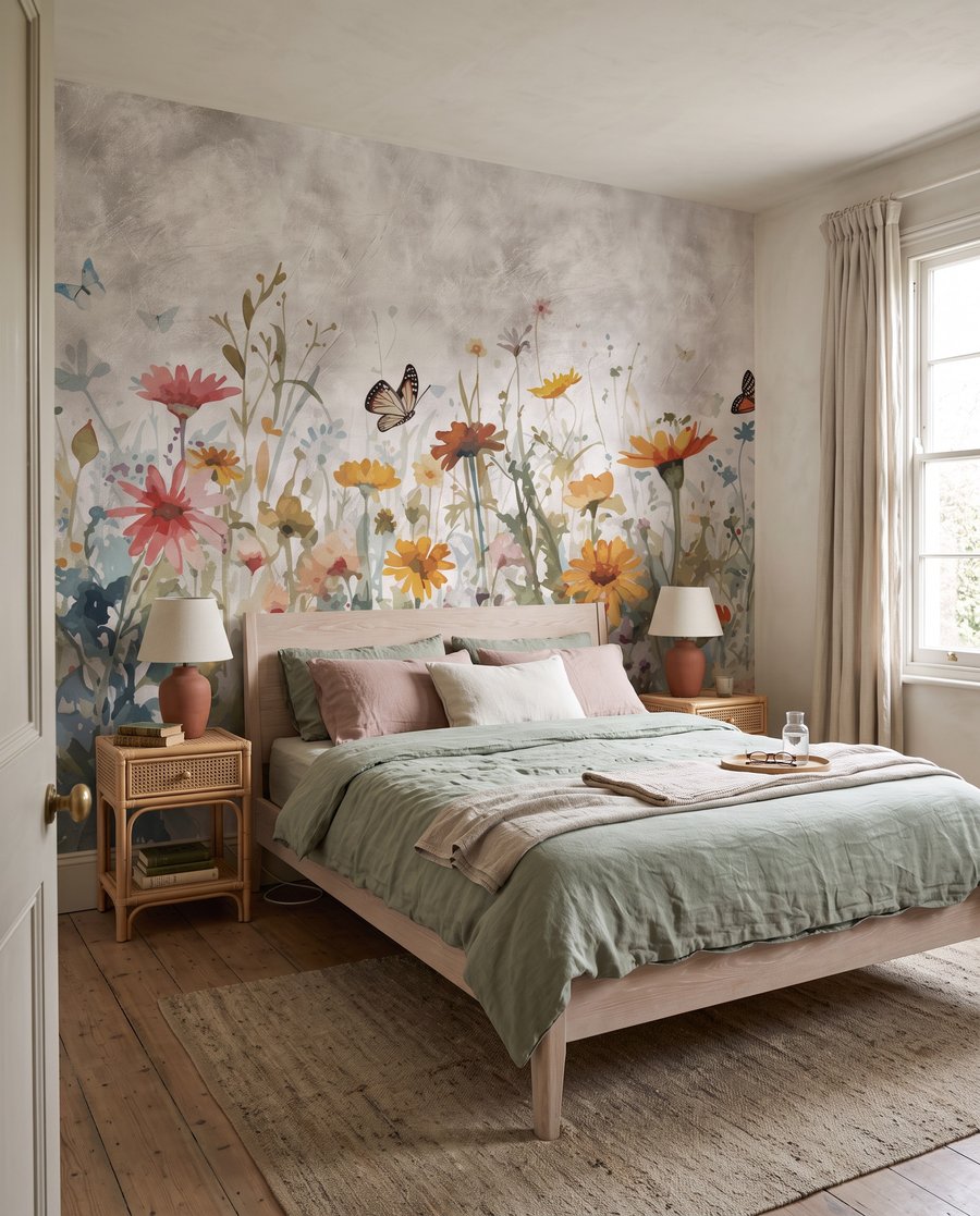 Vlinders boven een veldboeket — interieur 2