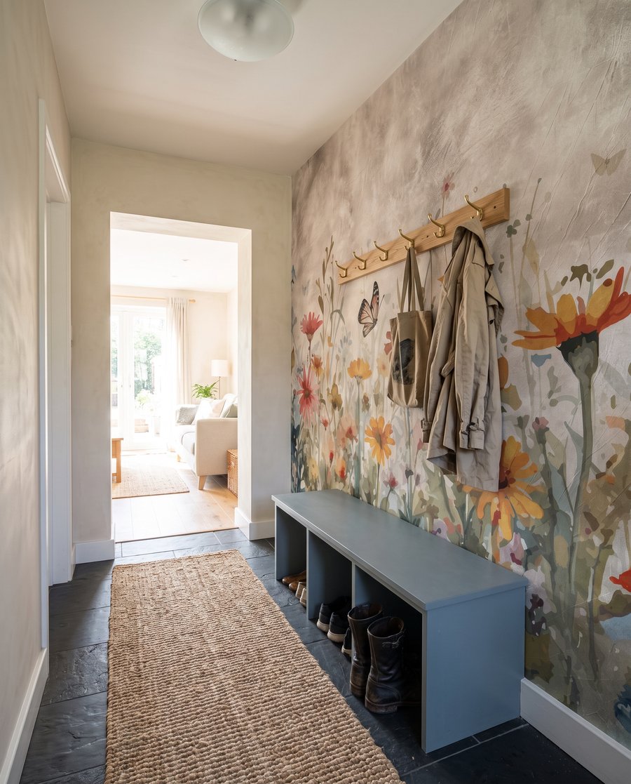 Vlinders boven een veldboeket — interieur 5