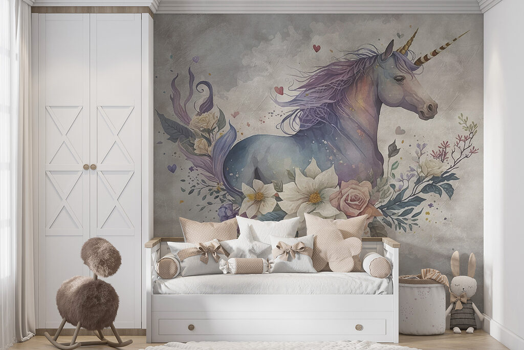 Eenhoorn tussen rozen, veren — interieur 6