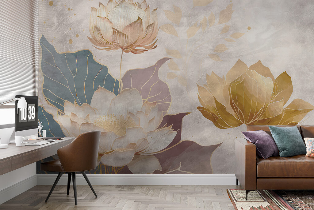 Schilderij van bloemen en bladeren — interieur 6