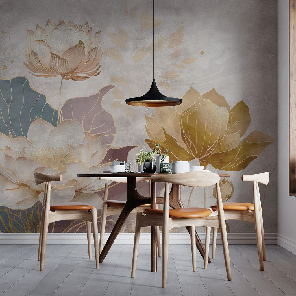 Schilderij van bloemen en bladeren — interieur 7